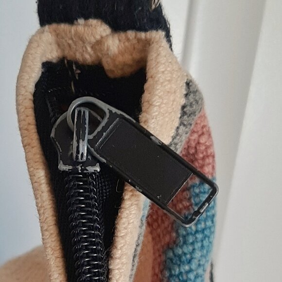 VTG 90's Kokopelli Southwestern Woven Bookbag Tote - Picture 10 of 12